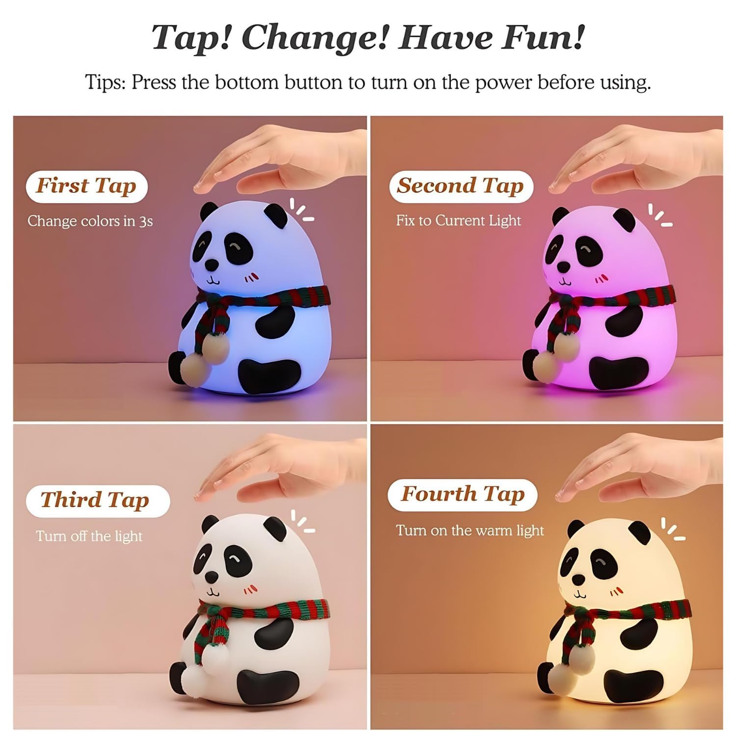 Cute Panda Light Lamp For Kids