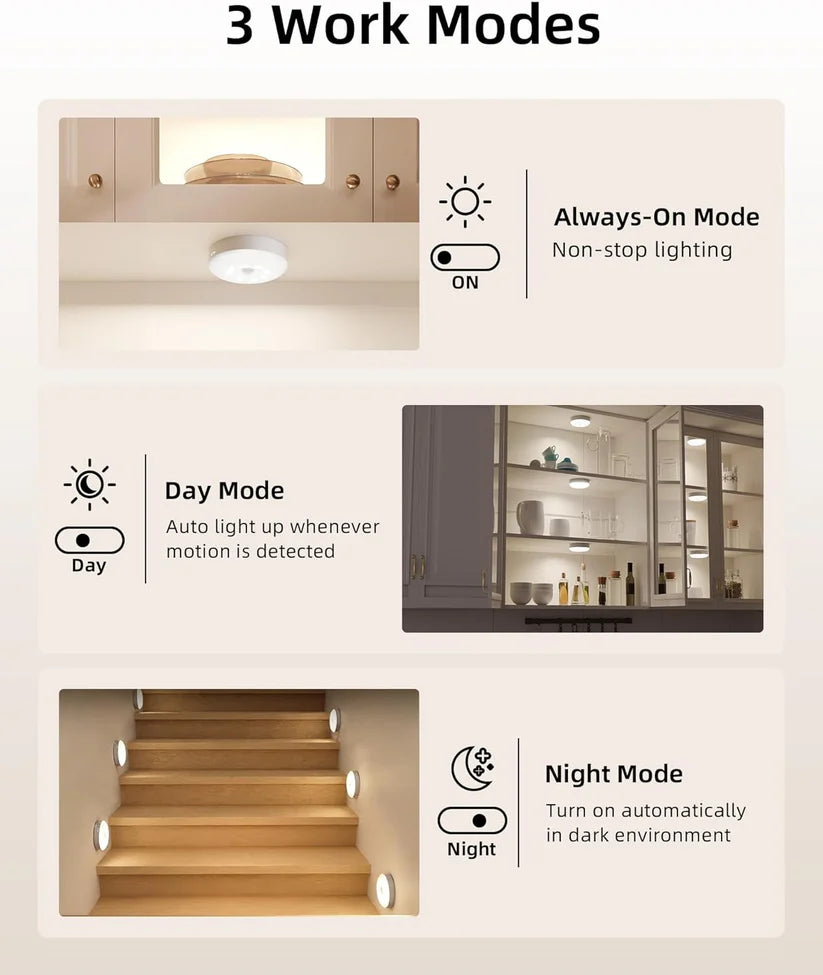 Motion Sensor Light for Home with USB Charging Wireless Self Adhesive LED Night Light