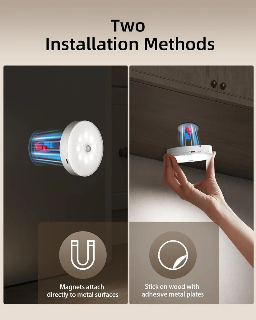 Motion Sensor Light for Home with USB Charging Wireless Self Adhesive LED Night Light